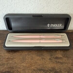 Parker Classic Pink Tea Rose Ballpoint Pen & Pencil Set 1986 In Box Vintage
